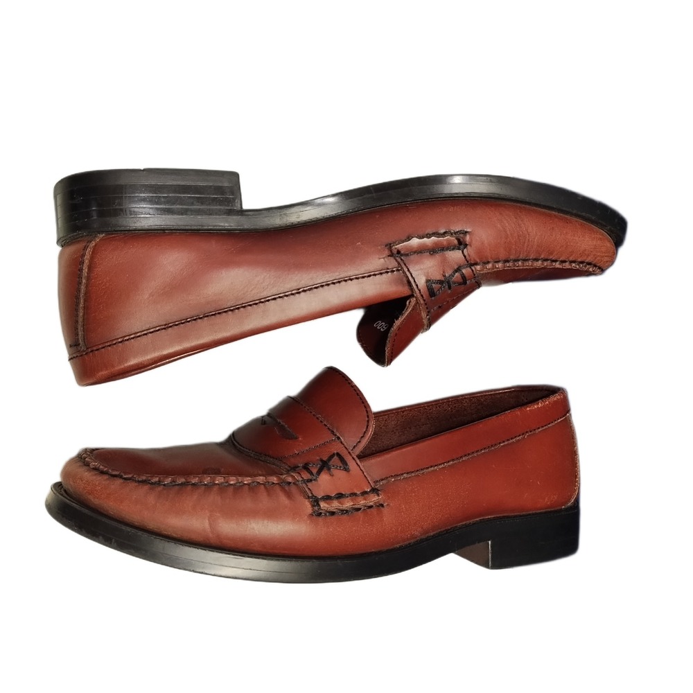 Bass Weejuns Katherine II Penny Loafers Womens Size 8W Brown Leather 62T348A